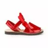 Abarcas Menorquinas Niña Piel Charol Lazo De Raso Velcro 206 Rojo, De Angelitos -Zapatos Tienda de ventas abarcas menorquinas nina piel charol lazo de raso velcro 206 rojo de angelitos