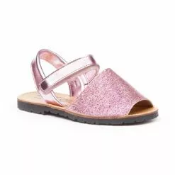 Abarcas Menorquinas Niña Piel Charol Y Glitter Velcro 208 Rosa, De Angelitos -Zapatos Tienda de ventas abarcas menorquinas nina piel charol y glitter velcro 208 rosa de angelitos 2