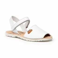 Abarcas Menorquinas Niña Piel Napa Plantilla Acolchada Velcro 220 Blanco, De Angelitos -Zapatos Tienda de ventas abarcas menorquinas nina piel napa plantilla acolchada velcro 220 blanco de angelitos 2