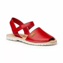 Abarcas Menorquinas Niña Piel Napa Plantilla Acolchada Velcro 220 Rojo, De Angelitos -Zapatos Tienda de ventas abarcas menorquinas nina piel napa plantilla acolchada velcro 220 rojo de angelitos 2