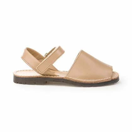 Abarcas Menorquinas Niña Piel Napa Velcro 202 Camel, De Angelitos 3 Abarcas Menorquinas Niña Piel Napa Velcro 202 Camel, De Angelitos