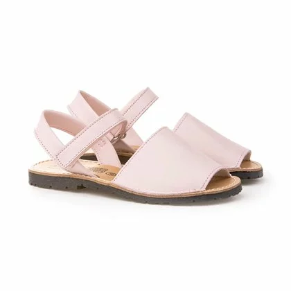 Abarcas Menorquinas Niña Piel Napa Velcro 202 Rosa, De Angelitos 4 Abarcas Menorquinas Niña Piel Napa Velcro 202 Rosa, De Angelitos - Imagen 2