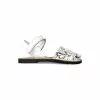 Avarcas Niña Piel Grabado Plata 205 Blanco, De C. Ortuño -Zapatos Tienda de ventas avarcas nina piel grabado plata 205 blanco de c ortuno