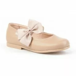Bailarinas Colegiales Infantil Niña Piel Velcro Lacito 519 Camel, De Angelitos -Zapatos Tienda de ventas bailarinas colegiales infantil nina piel velcro lacito 519 camel de angelitos 2