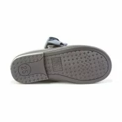 Bailarinas Colegiales Infantil Niña Piel Velcro Lacito 519 Gris, De Angelitos -Zapatos Tienda de ventas bailarinas colegiales infantil nina piel velcro lacito 519 gris de angelitos 3