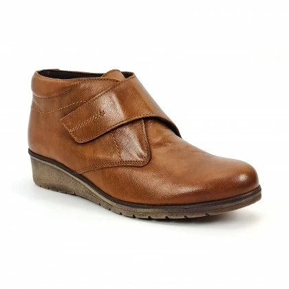 Botines Cómodos Mujer Piel Cuña Velcro Plantilla Extraíble 70244 Cuero, De Tupié 4 Botines Cómodos Mujer Piel Cuña Velcro Plantilla Extraíble 70244 Cuero, De Tupié - Imagen 3