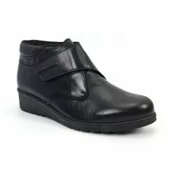 Botines Cómodos Mujer Piel Cuña Velcro Plantilla Extraíble 70244 Negro, De Tupié -Zapatos Tienda de ventas botines comodos mujer piel cuna velcro plantilla extraible 70244 negro de tupie 2