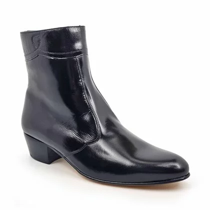 Botines Flamencos Bailaor Hombre Piel Tacón Cubano Sin Clavos Piso Suela 50MY Negro, De Calzados Moya 5 Botines Flamencos Bailaor Hombre Piel Tacón Cubano Sin Clavos Piso Suela 50MY Negro, De Calzados Moya - Imagen 3