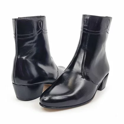 Botines Flamencos Bailaor Hombre Piel Tacón Cubano Sin Clavos Piso Suela 50MY Negro, De Calzados Moya 8 Botines Flamencos Bailaor Hombre Piel Tacón Cubano Sin Clavos Piso Suela 50MY Negro, De Calzados Moya - Imagen 6