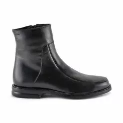 Botines Hombre Piel Piso Goma Forro Borreguillo 6825 Negro, De Latino
