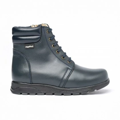 Botines Niño Piel Napa Cordones Y Cremallera 480 Marino, De Angelitos 4 Botines Niño Piel Napa Cordones Y Cremallera 480 Marino, De Angelitos - Imagen 2