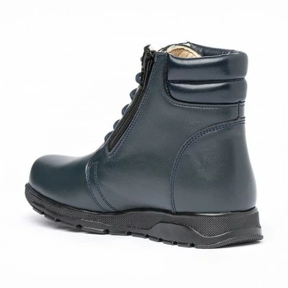 Botines Niño Piel Napa Cordones Y Cremallera 480 Marino, De Angelitos 5 Botines Niño Piel Napa Cordones Y Cremallera 480 Marino, De Angelitos - Imagen 3