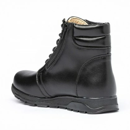 Botines Niño Piel Napa Cordones Y Cremallera 480 Negro, De Angelitos 4 Botines Niño Piel Napa Cordones Y Cremallera 480 Negro, De Angelitos - Imagen 3