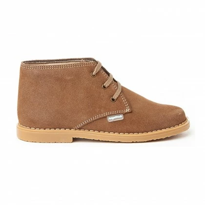 Botines Safari Pisacacas Niña Niño Piel Ante Cordones 403 Taupe, De Angelitos 4 Botines Safari Pisacacas Niña Niño Piel Ante Cordones 403 Taupe, De Angelitos - Imagen 2