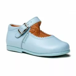 Merceditas Colegiales Infantil Niña Piel Hebilla 500 Celeste, De Angelitos -Zapatos Tienda de ventas merceditas colegiales infantil nina piel hebilla 500 celeste de angelitos 2