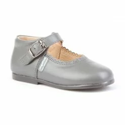 Merceditas Colegiales Infantil Niña Piel Hebilla 500 Gris, De Angelitos -Zapatos Tienda de ventas merceditas colegiales infantil nina piel hebilla 500 gris de angelitos 2