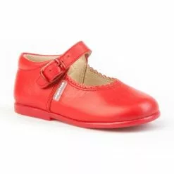 Merceditas Colegiales Infantil Niña Piel Hebilla 500 Rojo, De Angelitos -Zapatos Tienda de ventas merceditas colegiales infantil nina piel hebilla 500 rojo de angelitos 2