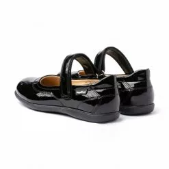 Merceditas Colegiales Niña Piel Charol Velcro 459 Negro, De Angelitos -Zapatos Tienda de ventas merceditas colegiales nina piel charol velcro 459 negro de angelitos 2