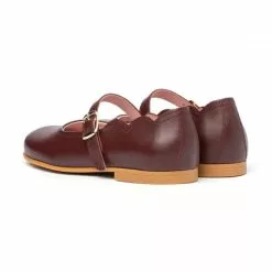 Merceditas Colegiales Niña Piel Napa Hebilla 1103 Burdeos, De Angelitos -Zapatos Tienda de ventas merceditas colegiales nina piel napa hebilla 1103 burdeos de angelitos 2
