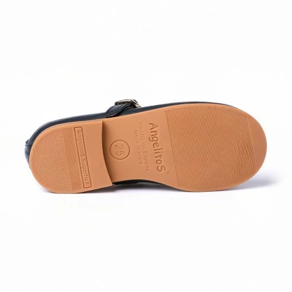 Merceditas Colegiales Niña Piel Napa Hebilla 1103 Marino, De Angelitos 6 Merceditas Colegiales Niña Piel Napa Hebilla 1103 Marino, De Angelitos - Imagen 4