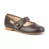 Merceditas Colegiales Niña Piel Napa Velcro 1512 Chocolate, De Angelitos -Zapatos Tienda de ventas merceditas colegiales nina piel napa velcro 1512 chocolate de angelitos