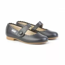 Merceditas Colegiales Niña Piel Napa Velcro 1512 Marino, De Angelitos -Zapatos Tienda de ventas merceditas colegiales nina piel napa velcro 1512 marino de angelitos 2