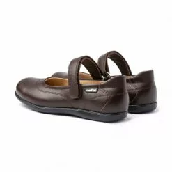 Merceditas Colegiales Niña Piel Napa Velcro 460 Chocolate, De Angelitos -Zapatos Tienda de ventas merceditas colegiales nina piel napa velcro 460 chocolate de angelitos 2