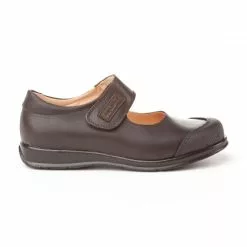 Merceditas Colegiales Niña Piel Puntera Refozada Velcro 463 Chocolate, De Angelitos -Zapatos Tienda de ventas merceditas colegiales nina piel puntera refozada velcro 463 chocolate de angelitos 1