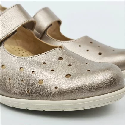 Merceditas Cuña Mujer Piel Metalizada Velcro Plantilla Extraíble 73 Platino, De Tupié 3 Merceditas Cuña Mujer Piel Metalizada Velcro Plantilla Extraíble 73 Platino, De Tupié - Imagen 2