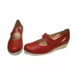 Merceditas Mujer Piel Cuña Plantilla Extraíble 71TP Rojo, De Tupié -Zapatos Tienda de ventas merceditas mujer piel cuna plantilla extraible 71tp rojo de tupie 3