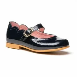 Merceditas Niña Piel Charol Hebilla 1100 Marino, De Angelitos -Zapatos Tienda de ventas merceditas nina piel charol hebilla 1100 marino de angelitos 2