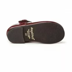 Merceditas Niña Piel Charol Velcro 1502 Burdeos, De Angelitos -Zapatos Tienda de ventas merceditas nina piel charol velcro 1502 burdeos de angelitos 3