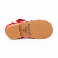 Merceditas Niña Piel Charol Velcro 1502 Rojo, De Angelitos -Zapatos Tienda de ventas merceditas nina piel charol velcro 1502 rojo de angelitos 3