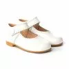 Merceditas Niña Piel Nacarada Velcro 1502 Blanco, De Angelitos -Zapatos Tienda de ventas merceditas nina piel nacarada velcro 1502 blanco de angelitos