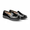 Mocasines Colegiales Niña Piel Charol Antifaz 468 Negro, De Angelitos