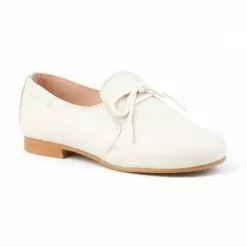 Zapatos Colegiales Infantil Niño Piel Cordones 1393 Beige, De Angelitos -Zapatos Tienda de ventas zapatos colegiales infantil nino piel cordones 1393 beige de angelitos 2