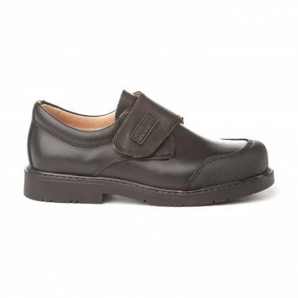 Zapatos Colegiales Niño Piel Puntera Reforzada Velcro 452 Negro, De Angelitos 4 Zapatos Colegiales Niño Piel Puntera Reforzada Velcro 452 Negro, De Angelitos - Imagen 2