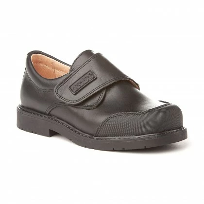 Zapatos Colegiales Niño Piel Puntera Reforzada Velcro 452 Negro, De Angelitos 5 Zapatos Colegiales Niño Piel Puntera Reforzada Velcro 452 Negro, De Angelitos - Imagen 3