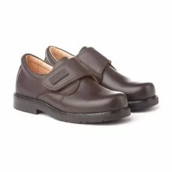 Zapatos Colegiales Niño Piel Velcro 435 Chocolate, De Angelitos -Zapatos Tienda de ventas zapatos colegiales nino piel velcro 435 chocolate de angelitos 2