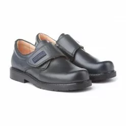 Zapatos Colegiales Niño Piel Velcro 435 Marino, De Angelitos -Zapatos Tienda de ventas zapatos colegiales nino piel velcro 435 marino de angelitos 2