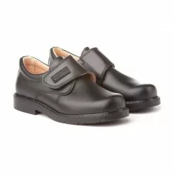 Zapatos Colegiales Niño Piel Velcro 435 Negro, De Angelitos -Zapatos Tienda de ventas zapatos colegiales nino piel velcro 435 negro de angelitos 2