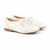 Zapatos Oxford Colegiales Infantil Niño Piel Cordones 1394 Beige, De Angelitos