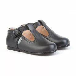 Zapatos Pepitos Colegiales Infantil Niño Niña Piel Hebilla 503 Marino, De Angelitos