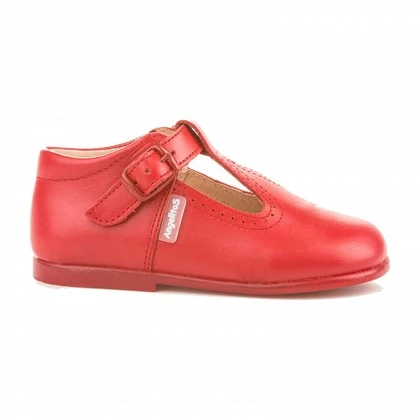 Zapatos Pepitos Colegiales Infantil Niño Niña Piel Hebilla 503 Rojo, De Angelitos 4 Zapatos Pepitos Colegiales Infantil Niño Niña Piel Hebilla 503 Rojo, De Angelitos - Imagen 2